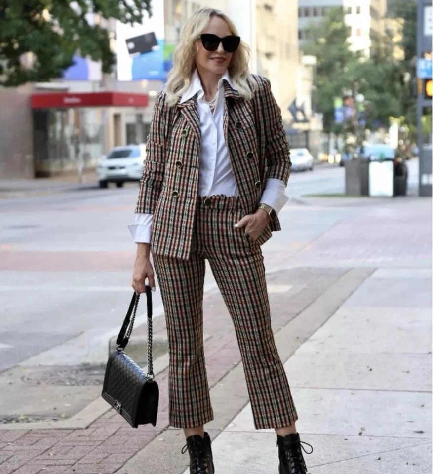 Cabi Jazzy куртка ириски клетку двубортный Tartan блейзер 4118 женщин большой - Изображение 1 из 4