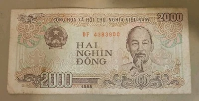 Billete Dong Vietnam 2000 1988 Foto 1 de 2