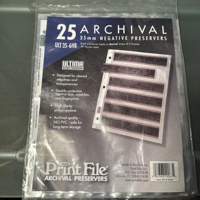 Print File 35-7B4 35mm Archival Negative Preservers Pack of 25 - Image 1 of 3