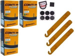 3x Fahrradschlauch Continental 47-355 (18x1.90) AV 40mm Schrader +Reifenheber - Bild 1 von 14
