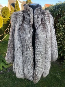 Silberfuchs Fuchsjacke Kurze Mantel Pelz Pelzmantel REAL Fur silver Fox - Bild 1 von 11