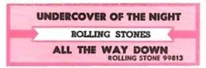 ROLLING STONES ~ Undercover of the Night Juke Box Label ~ FREE SHIPPING - Picture 1 of 1