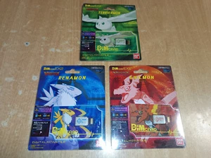 Digimon Vital Pulsera Dim Card EX 2 Guilmon Terriermon Renamon Juego de 3 CajaC7.5 - Imagen 1 de 9