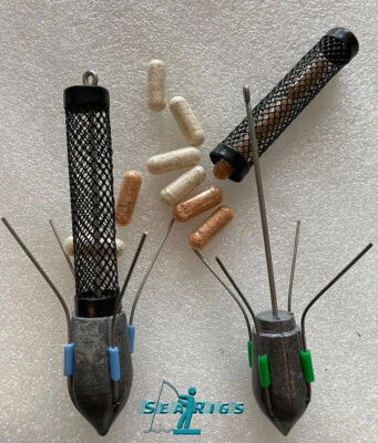 SEARIGS™ Saltwater Cage Feeders + Peeler Crab, lugworm & Mackerel Capsule bundle - Image 1 of 4