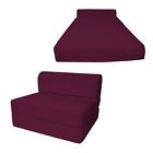 Burgundy Sleeper Chair Folding Foam Beds, Portable Studio Guest Bed 6 X 48 X 72