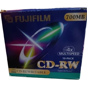 FUJIFILM CD-RW 700MB 4 X MULTISPEED 10 Pack New and Sealed - Picture 1 of 1