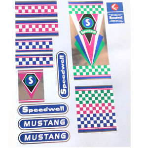 Speedwell  Mustang Dragster decals chrome for retro vintage restoration