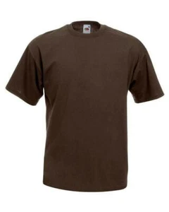 Fruit Of The Loom T Shirt T Shirts Short Sleeve 100% Cotton ! Plain Men/Women - Picture 1 of 34