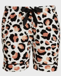 NWT PLUS SIZE LADIES PETER ALEXANDER LEOPARD BAMBOO BLEND SHORTS 1+ / 16 - 18 - Picture 1 of 1