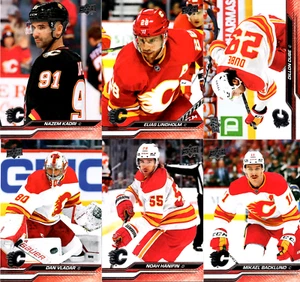 23-24 2023-24 Upper Deck 1 Calgary Flames Team Set-6 Cards-Kadri-Hanifin-Dube - Picture 1 of 1