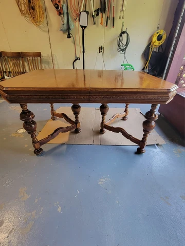 Vintage Dining Room Table, Oak, 60" x 45" x 31" Cover