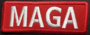 MAGA MAKING AMERICA GREAT AGAIN TRUMP Embroidery Patch approx 1.5X4" - Picture 1 of 2