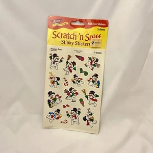 Vintage Trend Scratch and Sniff Stinky Stickers Frozen Fun Spearmint Christmas - Picture 1 of 12