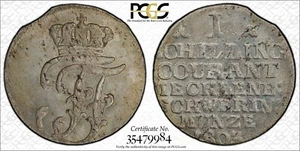 1803 Mecklenburg Schwerin Shillng PCGS MS64 Finest Known Top Pop 1/0 1266 - Picture 1 of 5