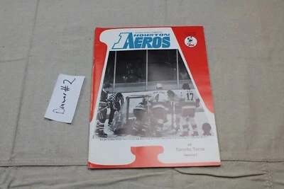 1974-75 WHA Champs Houston Aeros VS Toronto Toros Program-Excellent - Image 1 of 4