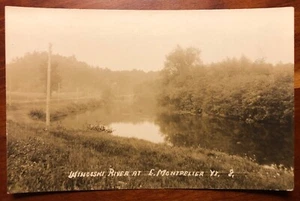Winooski River at E Montpelier Vt Vermont RPPC - Imagen 1 de 2