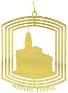 C36 Ornament Nauvoo Temple 24kt Gold Plate Handmade One Moment In Time Mormon - Picture 1 of 8