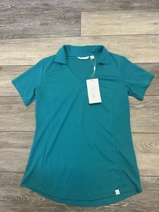 Lady Hagen XS Green V-Neck Short Sleeve Women's Golf Polo Shirt Top Athletic New - Picture 1 of 4