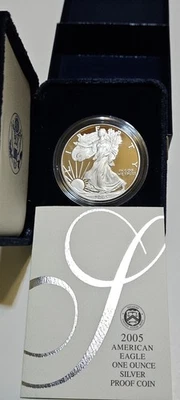 2005年W枚美国鹰OGP和真品证明银币 — 第 1/4 张图片