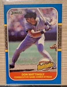 1987 Donruss Highlights Don Mattingly Baseball Card #17 - Picture 1 of 2