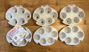 LOTTO 3 uova jello jiggler festa pasqua stampo gelatina cernierato ovale bianco INUTILIZZATE - Foto 1 di 9