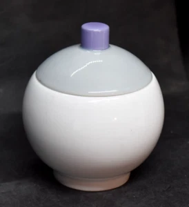 Azucarero Arzberg de porcelana alemana Lutz Rabold posmoderno de los años 80 con tapa - Imagen 1 de 7