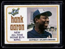 1974 Topps Baseball Hank Aaron HR King Atlanta Braves #1