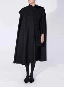 BLACK WOOL CLASSIC CAPE PALOMA CAPE - Picture 1 of 6