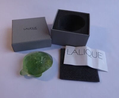 Lalique Sidonie Turtle. Mint in box. Vert (green), Crystal. #1214500 - Image 1 of 4