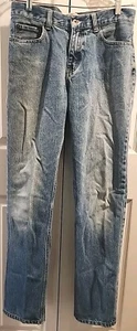 Pantalones de mezclilla Urban Pipeline azules para hombre 30x32 pierna recta lavado medio 100 % algodón - Imagen 1 de 18