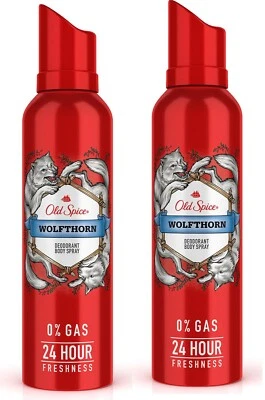 2x Old Spice Wolfthorn Long Lasting Deodorant Perfume Body Spray 140ml Free Ship - Image 1 of 4
