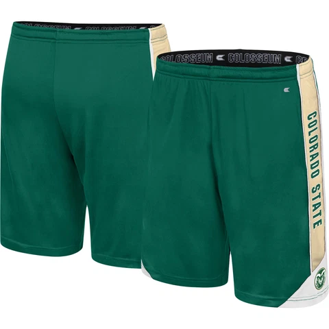 Men's Colosseum Green Colorado State Rams Haller Shorts Cover