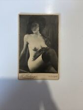 Antique Original Victorian Nude Woman Portrait CDV Photo 1895