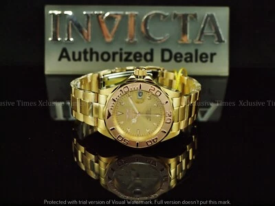 Nuevo Reloj Invicta Para Hombre Pro Diver 24J Automático Nh35 Dorado DL Bisel Rosa SS Foto 1 de 4