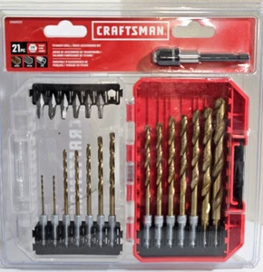 Craftsman CMAM3211 21-pc Titanium Drill/Drive Accessory Set - NEW - Picture 1 of 8