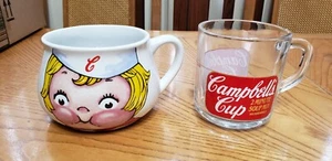 ¡SOPA CAMPBELL M-M! M-M! BUEN LOTE DE 2 TAZAS. 1 VIDRIO DE CERÁMICA M-M! M-M! ¡BUENO!!¡! - Imagen 1 de 7