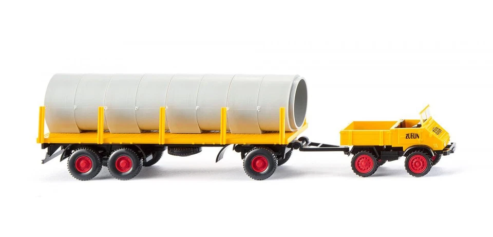 Wiking 1:87 039205 Unimog U 411 mit Rungenanhänger "Züblin" NEU OVP - Bild 1 von 1