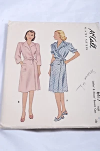 Vintage 1946 McCalls Muster 6417 Damen und Misses Brunch Mantel Größe 20 Brustweite 38 UNCU - Bild 1 von 5