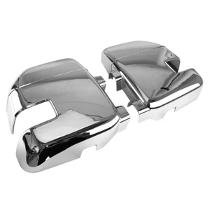 For 17–19 Ford F250 F350 Chrome Side Full Mirror Cover Overlay ABS Plastic Trim - Picture 1 of 5
