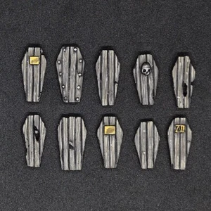 Coffin Shields x10 small/medium for Warhammer Undead Vampire AoS - sets of 10 - Picture 1 of 4