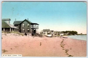 Clinton Connecticut 1916*en la playa*cabañas*casas*costa*cazador foto co - Imagen 1 de 2