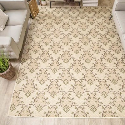 Aberdeen Traditional Geometric Floral Leaf &Vine Anti-Static Area Rug Or Runner - Image 1 of 4