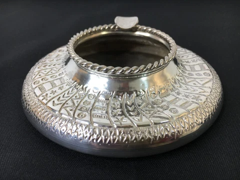 Vintage Indian Asian Silver Ashtray or Pen rest 116g Pre-Loved Cover