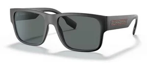 BURBERRY BE4358 346481 57mm Knight Matte Black Polarized Sunglasses - Picture 1 of 4