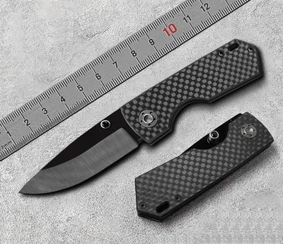 Carbon Fiber Folding Knife Ceramic Blade Mini Pocket Survival Keychain Pendant - Image 1 of 4