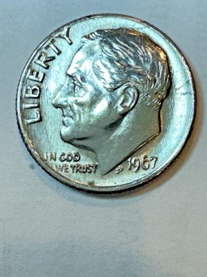 1967-P Roosevelt Dime Circulated - Image 1 of 2