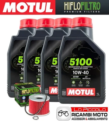 Kit Tagliando 4 OLIO [MOTUL] 5100 10w40 + FILTRO Yamaha FJ 1200 1986-1995 - Imagem 1 de 4