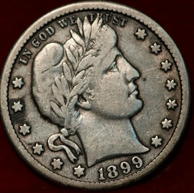 1899-O New Orleans Mint Silver Barber Quarter - Image 1 of 2