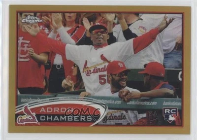 2012 Topps Chrome Gold Refractor /50 Adron Chambers #153 Rookie RC - Image 1 of 2
