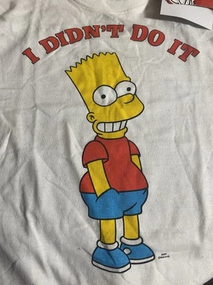Camiseta Los Simpson Niños Talla 7 Gráfica Bartman Bart Manga Corta Cuello Redondo NUEVA Foto 1 de 3